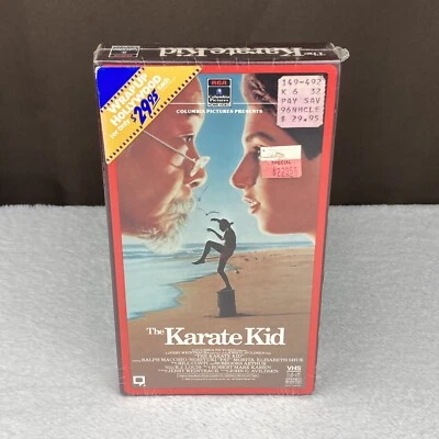 NEW & SEALED! Vtg 1985 The Karate Kid VHS RCA Red Box Cassette Tape w/ Watermark - Image 1 of 4