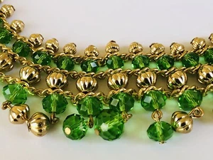 CJ green and gold beaded necklace - Picture 1 of 5