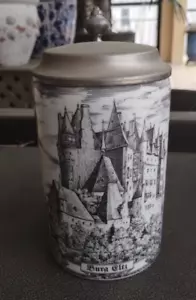 Vintage Burg Germany Souvenir German Beer Stein w/lid signed MK Bavaria 28 - Picture 1 of 11