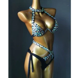 New Girl Sexy Bikini Swimwear Fashionable Diamond Nightclub Swimwear Women - Picture 1 of 14