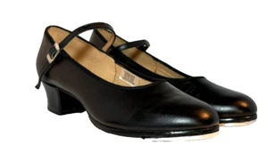 BLOCH Techno Tap Dance Shoes Black Leather Mary Jane Size 9 UK6 / US8 / EU39 - Picture 1 of 18