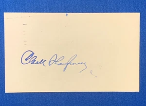 CLARK SHAUGHNESSY SIGNED POSTCARD Father T-Formation CHICAGO BEARS COACH PSA - Picture 1 of 3