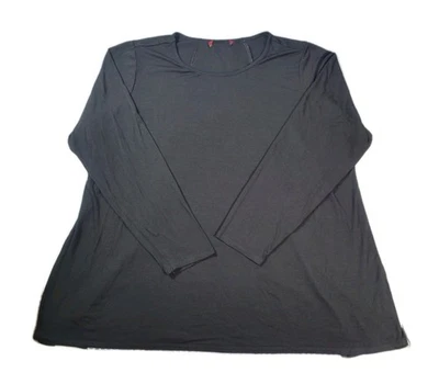 Sheer Polka Dot Back Blouse Long Sleeve Crewneck Lightweight Womens Size 2X - Image 1 of 4