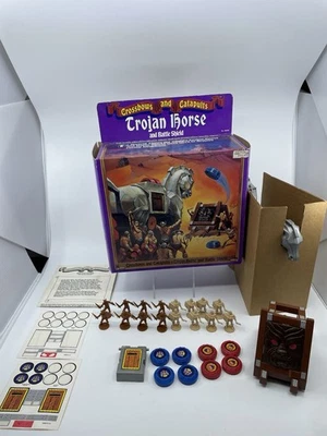 Ballestas y catapultas completas de colección caballo de Troya escudo de batalla junto al lago Foto 1 de 4