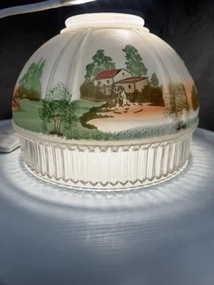 Lámpara de aceite colgante de pantalla Aladdin 616s cabina pintada original  Foto 1 de 4