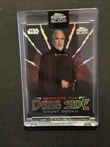 Topps Chrome Black Star Wars 2024 Count Dooku #ED-9 Refractor - Picture 1 of 2