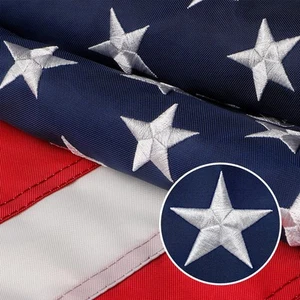 American Flag 1x1.5' All Weather Embroidered Stars Sewn Stripes,Jetlifee® Superb - Picture 1 of 7