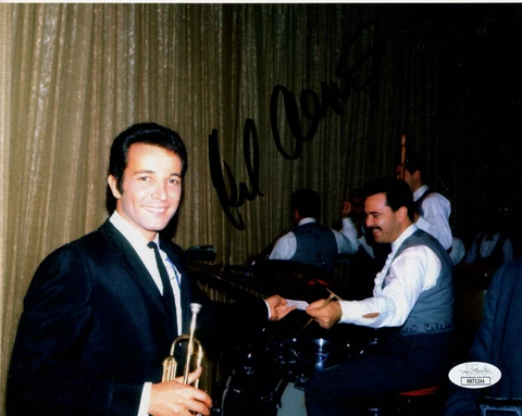 HERB ALPERT HAND SIGNED 8x10 COLOR PHOTO     GREAT YOUNG POSE+TRUMPET        JSA Cover