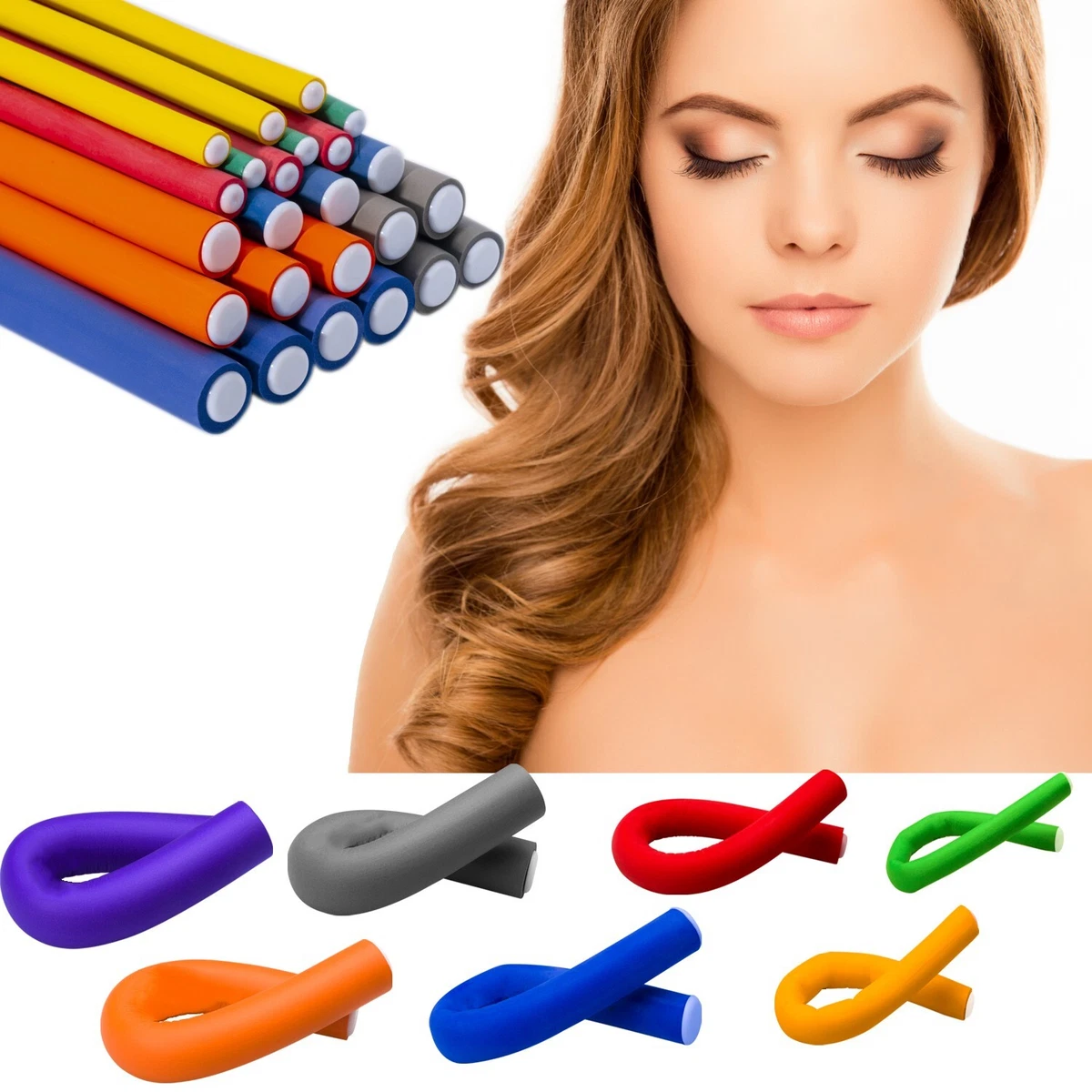 60 Stück Schaumstoff-Lockenwickler – 1,5 Cm, Rosa, Flexible Lockenwickler Für Schlaf-Locken & Styling