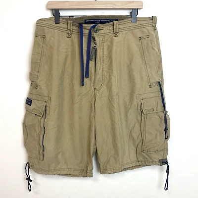 VTG Y2K Abercrombie & Fitch Paratrooper Cargo Shorts Mens Medium (34") Tan - Image 1 of 4