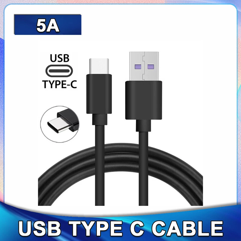 Cable USB C 5A Carga Rápida Teléfono Cargador Datos Tipo C Cable Para Samsung Huawei Foto 1 de 4