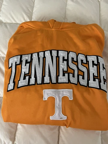 Tennessee Volunteers Mens Orange Hoodie Pullover Fleece Sweatshirt - Size L Cover