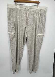 Athleta Womens Venture Printed Pants Jogger Plus Sz 24 Grey Athleisure Travel - Picture 1 of 15