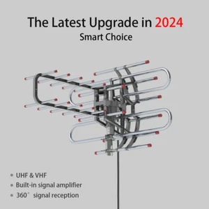980Mile Outdoor TV Antenna Motorized Amplified V/UHF HDTV 1080P 4K Home Apartmet - Picture 1 of 13
