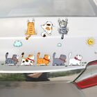 Unique Car Accessories Funny Animal Pet Car Sticker Set 8 Cute Cat Vinyl Decals