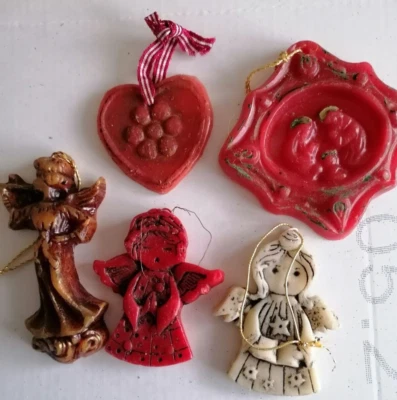 Konvolut Christbaum Schmuck Wachs - Bild 1 von 4