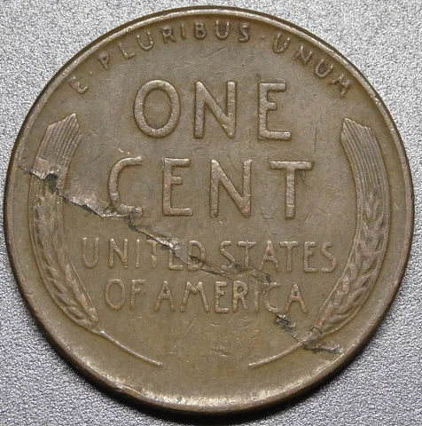1947 lincoln wheat penny Lamination Error Cover