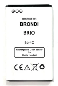 BATTERIA PER BRONDI BRIO BL-4C BIGFP800AC BIGFP600AB NOK N70 BL4C 850 mAh NUOVA - Zdjęcie 1 z 3