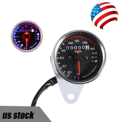 For Digital Motorcycle Speedometer Tachometer Cafe Racer moto Odometer Foto 1 de 4