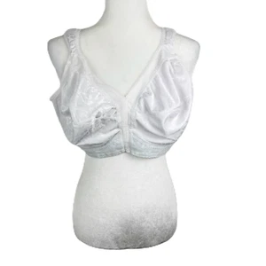 Playtex Bra Women 44D White Floral Unpadded Wireless Soft Padded Strap Bra - Picture 1 of 12