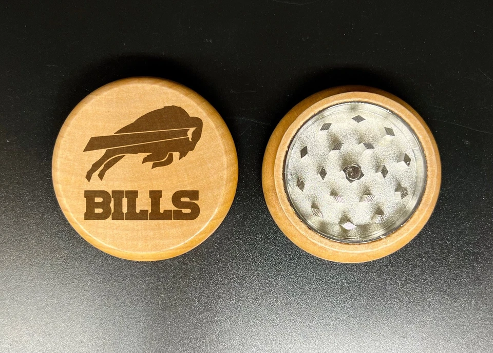 Buffalo Bills NFL doble cara grabado madera cocina hierba molinillo regalo de Navidad Foto 1 de 4