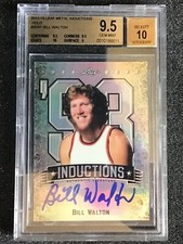 2012-13 Leaf Metal INDUCTIONS HOLO AUTO / 50 BILL WALTON I-BW1 BGS GEM MT 9.5/10