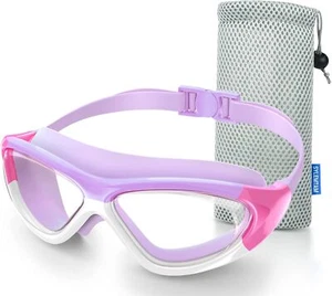 Kids Swim Goggles, Wide Vision Kids Swimming Goggles, Anti-Fog Pool Goggles f... - Picture 1 of 1