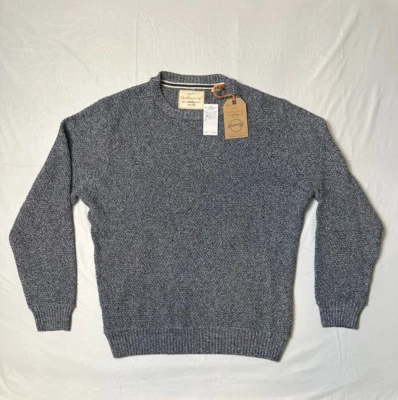 NWT Weatherproof Crew Neck Cable Knit Sweater Mens XL Navy Ivory - Image 1 of 4