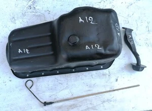 DATSUN NISSAN A12 A14 A15 OIL PAN WITH OIL INDICATOR WITH OIL REAR SUMP USED - Picture 1 of 13