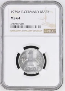 East Germany DDR 1 Mark 1979A NGC MS 64 - Picture 1 of 2