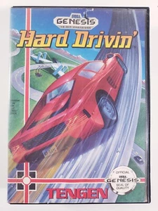 Hard Drivin' (Sega Genesis, 1991) Authentic - Case & Cartridge - Tested Working - Picture 1 of 8