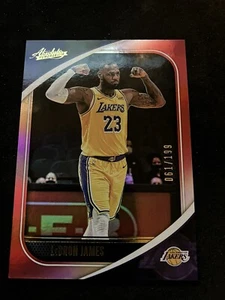 Panini Absolute Memorabilia #45 2020-21 LeBron James Red/199 Lakers Cavaliers - Imagen 1 de 2