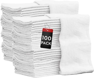 Nabob Wipers Auto Mechanic Shop Towels 100 Pack Bulk Rags 100% Cotton Commercial - Picture 1 of 12