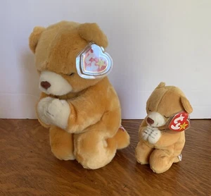 2 Vintage Beanie Buddies Babies HOPE Bears Plush 90s Stuffed Animals Teddy Bears - Picture 1 of 16