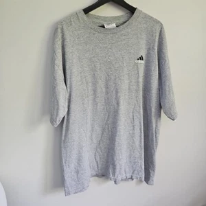 Adidas Y2K Gray Short Sleeve Size XL Embroidered Chest Logo Shirt - Picture 1 of 11