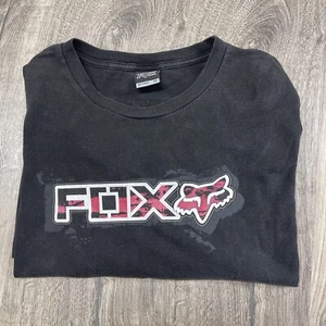 Fox Racing Shirt Men Medium XXL Black Short Sleeve Crew Neck Casual Logo Adults - Picture 1 of 8