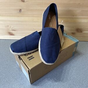 toms size 10.5 classic navy linen rope RRP £44