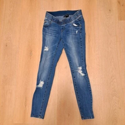 Wendy Bellissimo Maternity Elastic Waist Medium Wash Pull On Skinny Jeans Size S - Image 1 of 4