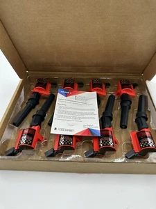 Bravex Performance Super High Energy Ignition Coils Pack Of 8 - R1008 (Red) - OB - Picture 1 of 7
