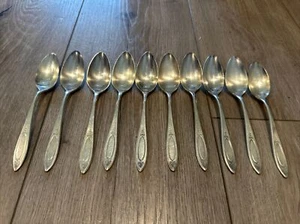 Oneida Community Plate Silverplate 1917 Adam Teaspoons Lot of 10 - Picture 1 of 3