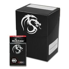 1x BCW GAMING DECK CASE Matte BLACK Box - Holds 80 Cards w/Card Divider 1-DC-BLK
