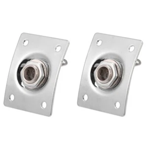 2 PCS Electric Guitar Jack Panel Mount Socket 6.35mm Square Pickup - Afbeelding 1 van 12