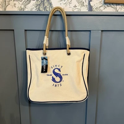 Bolso de Mano Carteras New York Lona Barco Nuevo con Etiquetas Manijas de Cuerda Náutica Bordadas S Foto 1 de 4