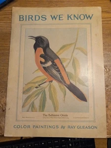 Vintage 1928 Birds We Know Book Color Paintings By Ray Gleason - Picture 1 of 10