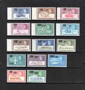 M27914 British Antartic Terr 1971 Decimal Opt Set X14 Unmounted Mint Sg 24/37 - Picture 1 of 1