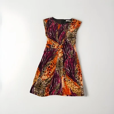 Vestido Sunny Girl Mujer Talla 10 Rojo Naranja Ajustado Verano Fiesta Femenino Leopardo Foto 1 de 4