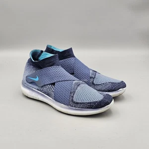 Nike Men's Size 10 US Free Run Motion Fly Knit Blue Strap Running Sneakers Shoes - Picture 1 of 8
