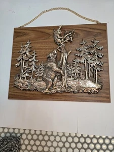 Targa vintage in metallo orso parco nazionale sequoia - Foto 1 di 4