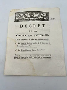 Décret de la Convention Nationale du 4 octobre 1792 - Picture 1 of 2