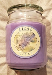 Vintage American Greetings Guild großes Glas Flieder/Flieder Kerze 20 Oz - Bild 1 von 3